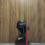 2017 Tohatsu 9.8 HP outboard engine.